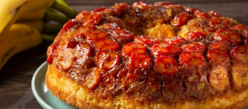 Bolo de banana com canela fácil de fazer